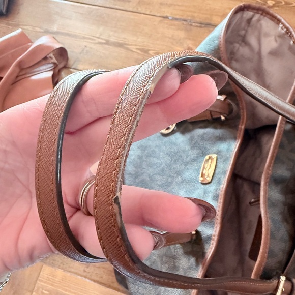 Michael Kors Dark Brown Monogram Tote and Wallet Trio - Picture 10 of 10